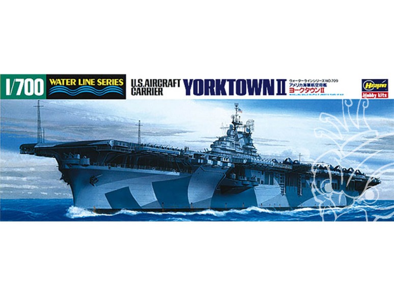 Hasegawa maquette bateau 709 Le porte-avions américain Yorktown II 1/700