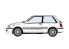 Hasegawa maquette voiture 20777 Toyota Starlet EP71 Turbo S 3 portes version personnalisée 1/24