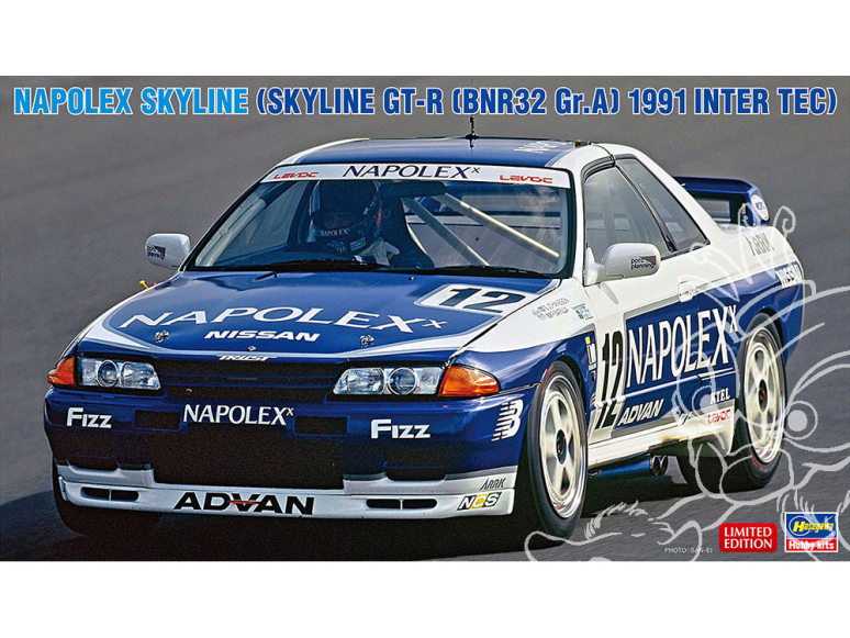 Hasegawa maquette voiture 20780 Napolex Skyline GT-R BNR32 Gr.A spécification 1991 Inter TEC 1/24