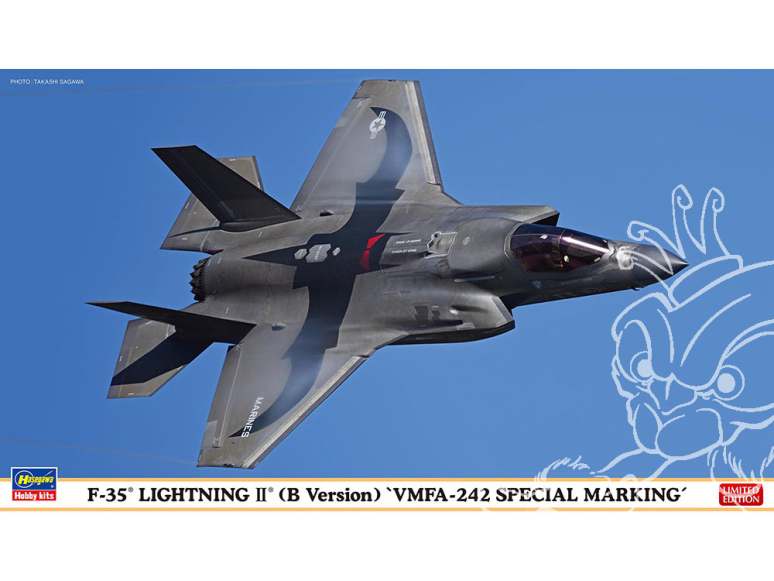 Hasegawa maquette avion 02499 F-35 Lightning II Type B Marquage spécial VMFA-242 1/72