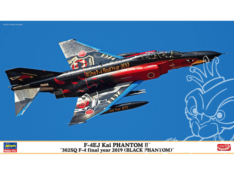Hasegawa maquette avion 02500 F-4EJ Kai Super Phantom 302SQ F-4 Dernière année 2019 Black Phantom 1/72