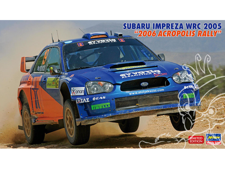 Hasegawa maquette voiture 20774 Subaru Impreza WRC 2005 Rallye de l'Acropole 2006 1/24