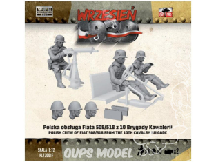 First to Fight figurine pl72001F Équipage polonais d'une Fiat 508/518 de la 10e brigade de cavalerie 1/72