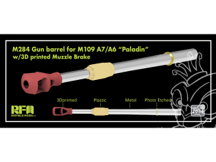 Rye Field Model maquette militaire 2084 Canon métal avec frein de bouche 3D M284 pour M109 A7/A6 Paladin 1/35