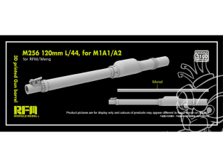 Rye Field Model maquette militaire 2100 Canon résine 3D M256 120mm L/44 pour M1A1/A2 1/35