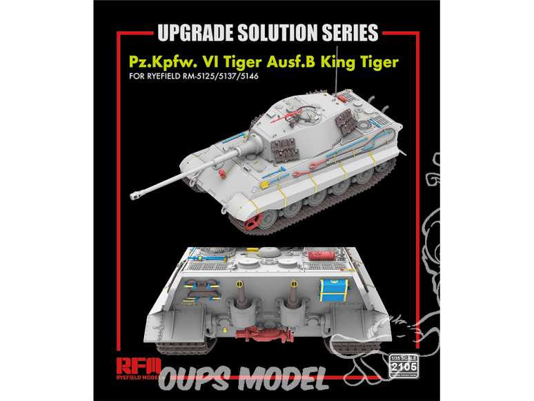 Rye Field Model maquette militaire 2105 Set amélioration Pz.Kpfw. VI Tiger Ausf.B King Tiger 1/35