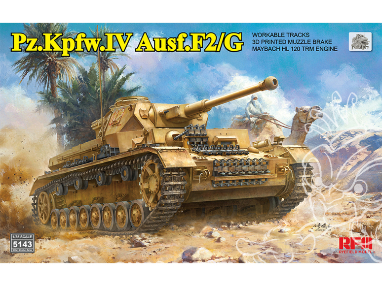 Rye Field Model maquette militaire 5143 Pz.Kpfw.IV Ausf.F2/G 1/35