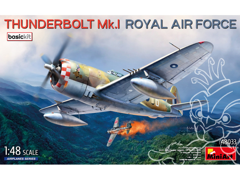 Mini Art maquette avion 48033 Thunderbolt Mk.I. Force aérienne royale. KIT DE BASE C 1/48