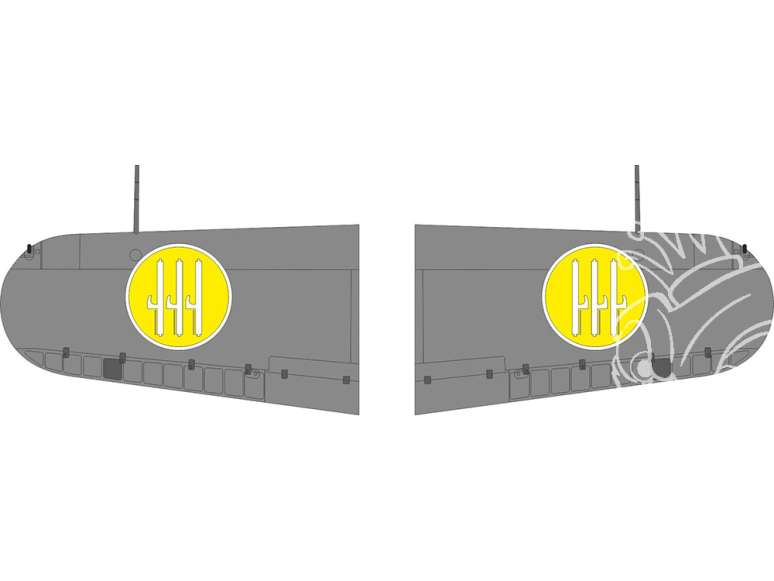 Eduard Express Mask JX344 Insigne national ailes MC.200 Saetta Italeri 1/32