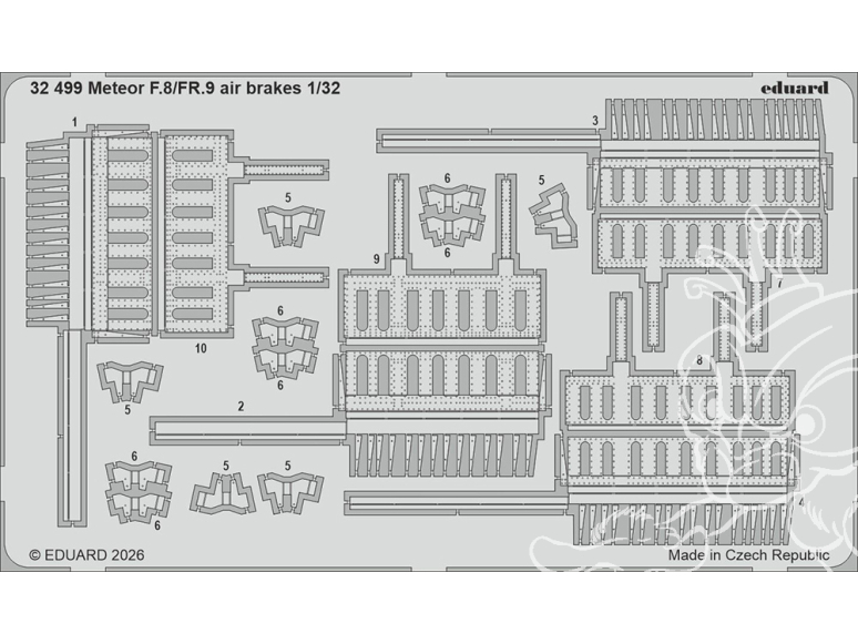 Eduard photodécoupe avion 32499 Aérofreins Meteor F.8 / FR.9 Revell 1/32