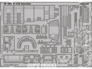 EDUARD photodecoupe avion 49492 Intérieur F-15E Academy 1/48 EDUARD photodecoupe avion 49492 Intérieur F-15E Academy 1/48