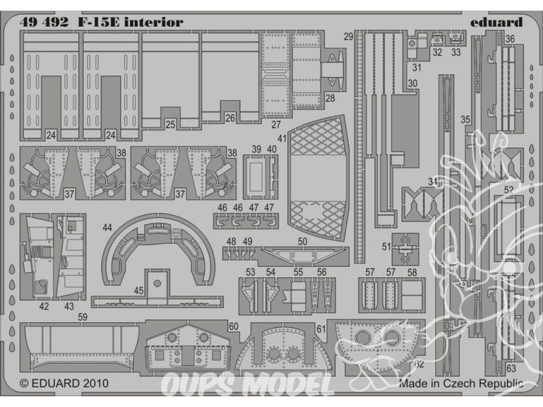 EDUARD photodecoupe avion 49492 Intérieur F-15E Academy 1/48