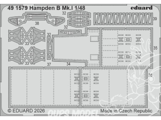 EDUARD photodecoupe avion 491579 Amélioration Hampden B Mk.I Icm 1/48