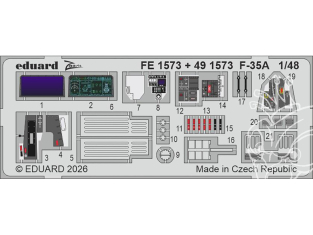 EDUARD photodecoupe avion FE1573 Zoom amélioration F-35A Italeri 1/48