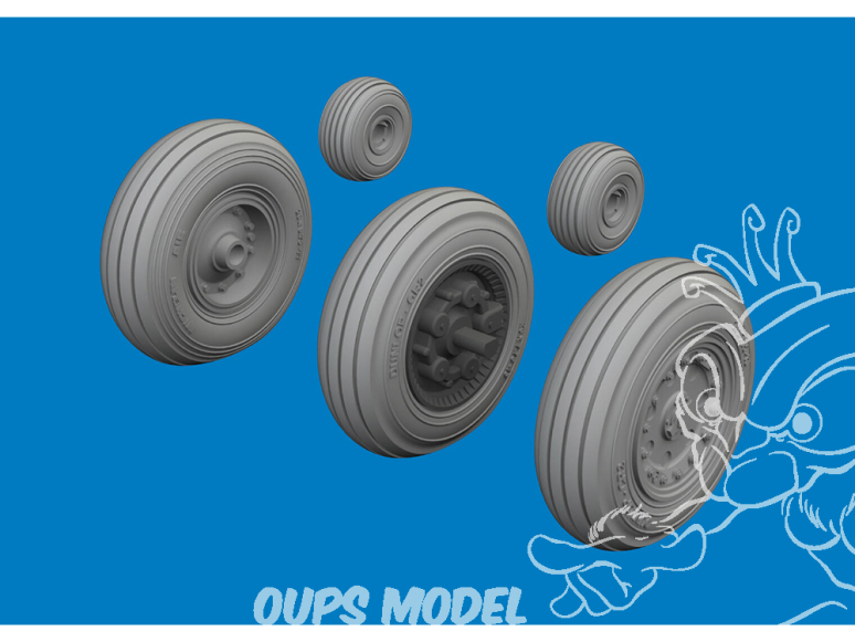 Eduard kit d'amelioration avion brassin 6481164 Roues Harrier UMA Models 1/48