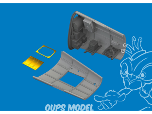 Eduard kit d'amelioration avion brassin Print 6481162 Compartiment radio S-199 Eduard 1/48