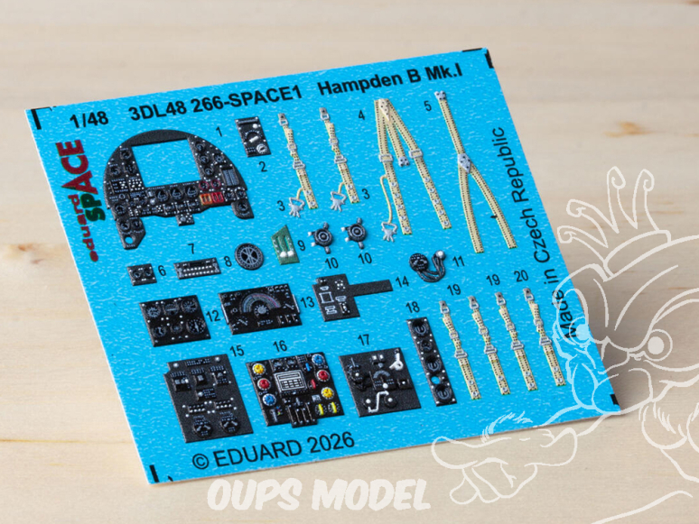 Eduard Space décalques 3D 3DL48266 Hampden B Mk.I Icm 1/48