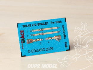 Eduard Space décalques 3D 3DL48270 Harnais Focke Wulf Fw 190A 1/48