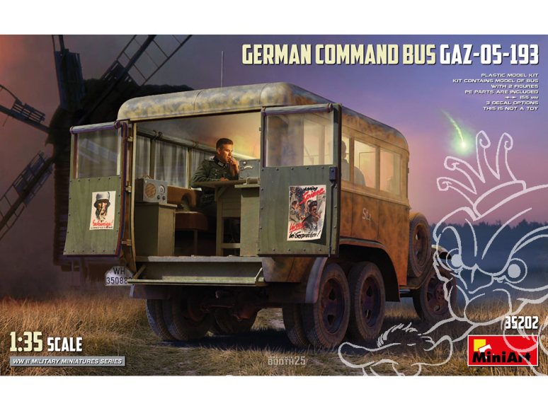 MINI ART maquette militaire 35202 GERMAN COMMAND BUS GAZ-05-193 1/35