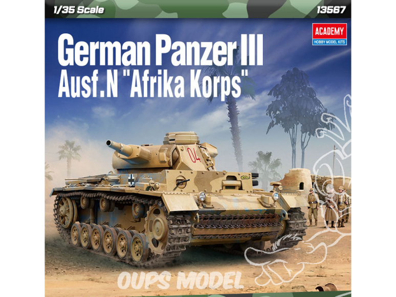 Academy maquette militaire 13567 Panzer III Ausf allemand. N Afrika Korps 1/35