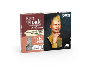 Ak interactive peinture acrylique 3G AK11787 COLLECTION SUN et SHADE TONE DE KIRILL KANAEV Set 14x18ml