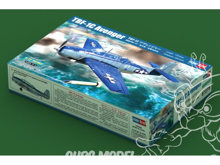 Hobby boss maquette avion 87275 TBF-1C Avenger 1/72