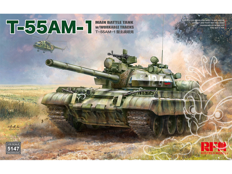 Rye Field Model maquette militaire 5147 T-55AM-1 1/35