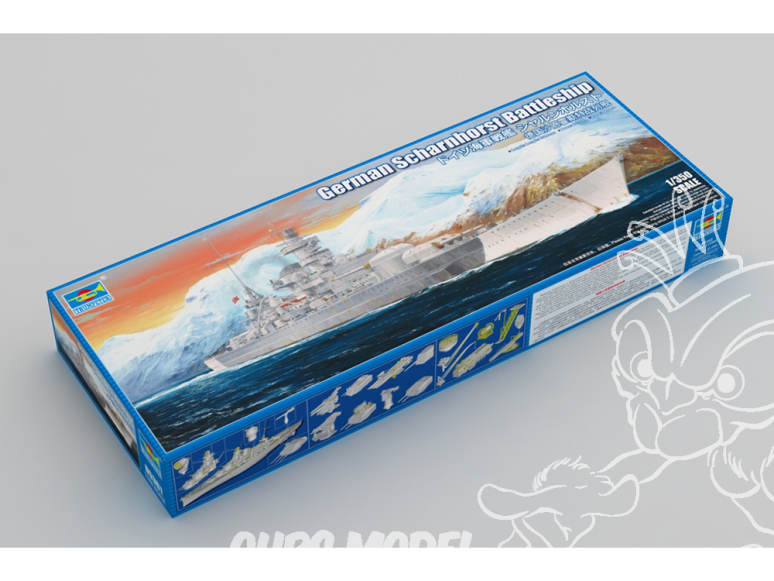 TRUMPETER maquette bateau 05361 Cuirassé allemand Scharnhorst 1/350