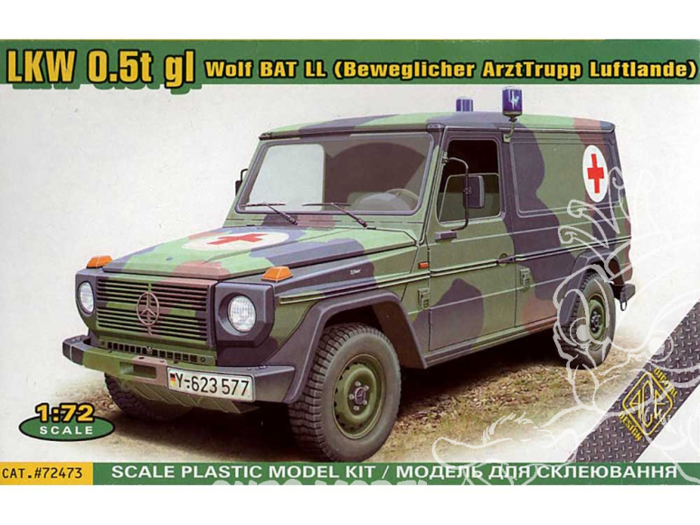 Ace Maquettes Militaire 72473 LKW 0.5t GL Wolf BAT LL 1/72