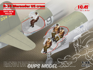 Icm maquette avion 48131 Équipage américain du B-26 Marauder 1/48