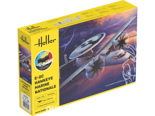 Heller maquette avion 58302 STARTER KIT E-2C Hawkeye Marine Nationale inclus peintures principale colle et pinceau 1/72