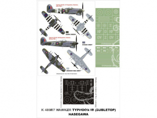 Montex Super Mask K48087 Typhoon Mk IB Hasegawa 1/48