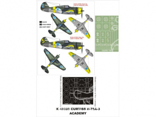 Montex Super Mask K48089 Curtiss H-75A3 Academy 1/48