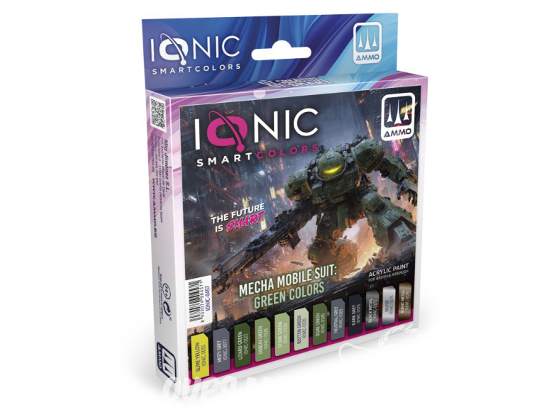 MIG peinture IONIC 0457 Set Mecha mobile suit - Couleurs vertes 12 x 20ml
