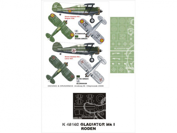 Montex Super Mask K48102 Gladiator MkI Roden 1/48