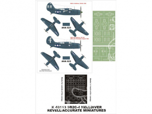 Montex Super Mask K48113 SB2C-4/4E Helldiver Revell - Accurate 1/48