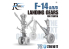 Rockit Studio 720101T Train d'atterrissage avec roues F14-BCet D pour Tamiya 1/72
