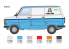 Italeri maquette voiture 3975 FORD TRANSIT ITALERI 1/24