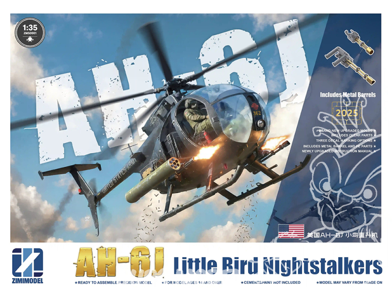 ZimiModel maquette Hélicoptére ZM50001 AH-6J Little Bird Nightstalkers 1/35