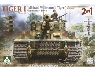 Takom Boite Abimée 2201ba Tigre I "Michael Wittmann's Tiger" Normandie 1944 Late / Late command-production w/ Zimmerit 1/35