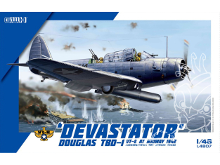 Great Wal Hobby maquette avion L4807 Douglas TBD1 Devastator 1.48