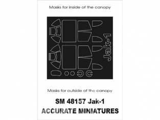 Montex Mini Mask SM48157 Yak-1 Accurate Miniatures 1/48