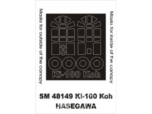 Montex Mini Mask SM48149 Ki-100 KOH Hasegawa 1/48