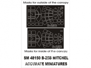 Montex Mini Mask SM48150 B-25B Mitchell Accurate Miniatures 1/48