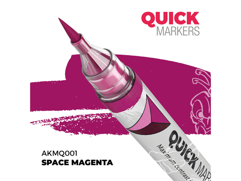 Ak Interactive AKMQ001 Quick Markers Space Magenta