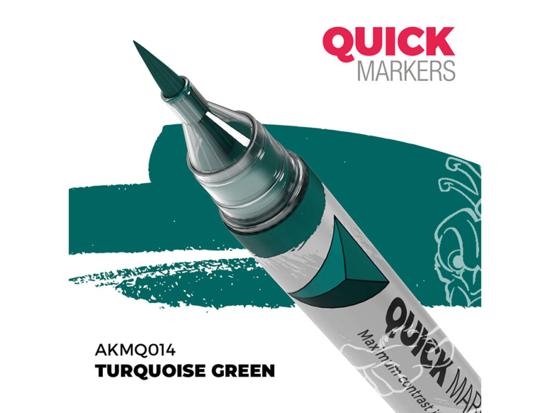 Ak Interactive AKMQ014 Quick Markers Turquoise Green