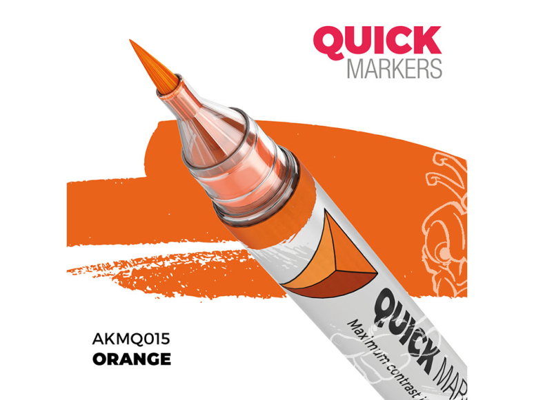 Ak Interactive AKMQ015 Quick Markers Orange