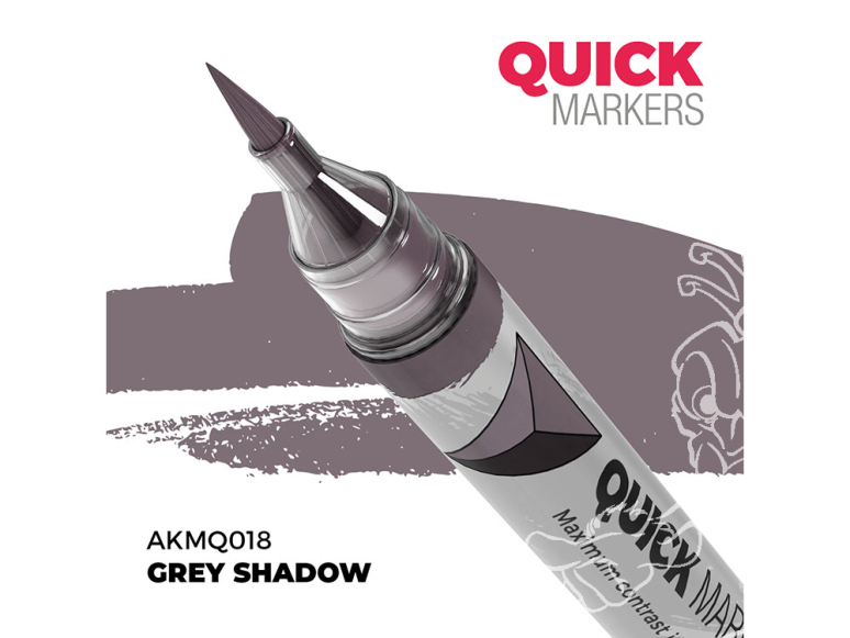 Ak Interactive AKMQ018 Quick Markers Grey Shadow