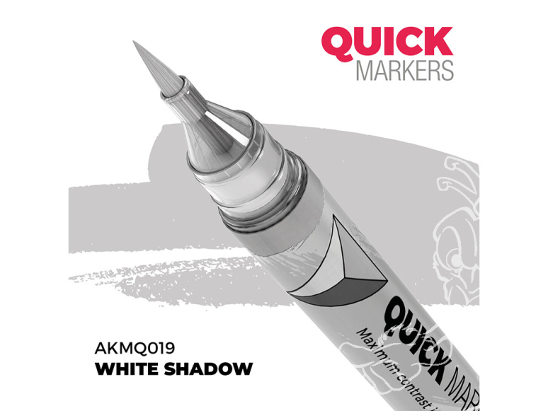 Ak Interactive AKMQ019 Quick Markers White Shadow