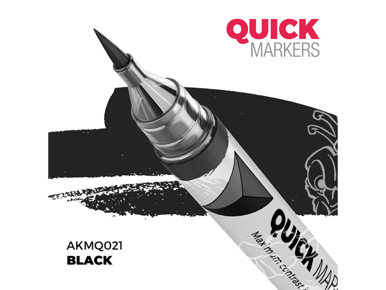 Ak Interactive AKMQ021 Quick Markers Black